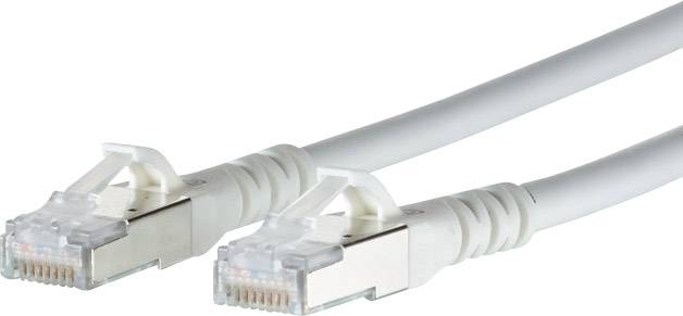 Metz Connect 1308451588-E RJ45 Netwerkkabel, patchkabel CAT 6A S/FTP 1.50 m Wit Snagless 1 stuk(s)