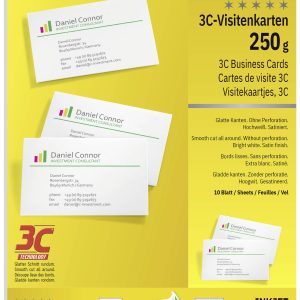 Sigel LP800 Bedrukbare visitekaarten, gladde kant 85 x 55 mm Helderwit 100 stuk(s) Papierformaat: DIN A4 Sigel LP800 Bedrukbare visitekaarten, gladde kant 85 x 55 mm Helderwit 100 stuk(s) Papierformaat: DIN A4