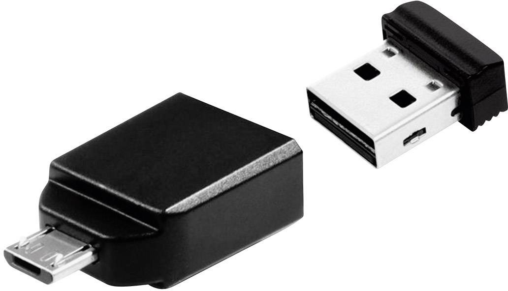 Verbatim Nano Store N GO USB-stick smartphone/tablet Zwart 32 GB USB-A 2.0, Micro-USB 2.0