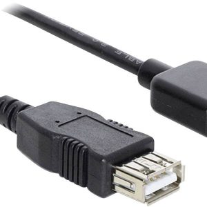 Delock 83370 USB-kabel USB 2.0 USB-A stekker, USB-A bus 1.00 m Zwart Stekker past op beide manieren, Vergulde steekconta Delock 83370 USB-kabel USB 2.0 USB-A stekker, USB-A bus 1.00 m Zwart Stekker past op beide manieren, Vergulde steekconta