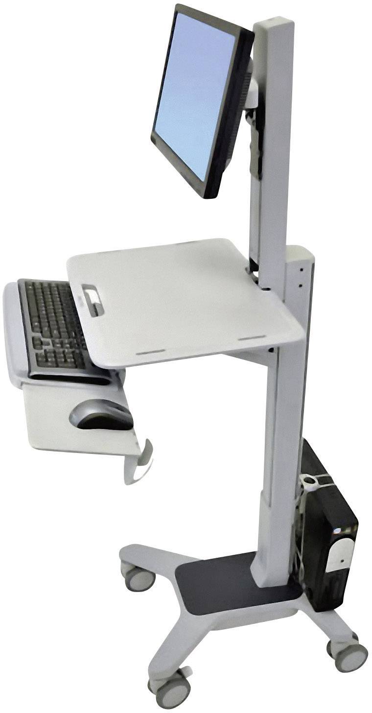 Ergotron WorkFit-C TV-wagen Aantal monteerbare displays: 1 Display(s) 25,4 cm (10") - 55,9 cm (22") Grijs In hoogte vers