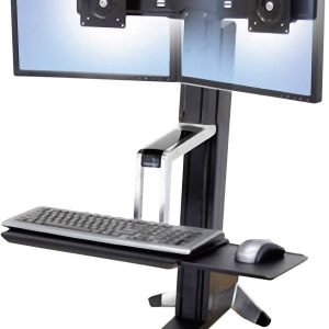 Ergotron WorkFit-S Monitor-tafelbeugel Aantal monteerbare displays: 2 Display(s) 25,4 cm (10″) – 61 cm (24″) Zwart In ho Ergotron WorkFit-S Monitor-tafelbeugel Aantal monteerbare displays: 2 Display(s) 25,4 cm (10″) – 61 cm (24″) Zwart In ho