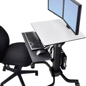 Ergotron WorkFit-C TV-wagen Aantal monteerbare displays: 2 Display(s) 25,4 cm (10″) – 61 cm (24″) Zwart, Grijs In hoogte Ergotron WorkFit-C TV-wagen Aantal monteerbare displays: 2 Display(s) 25,4 cm (10″) – 61 cm (24″) Zwart, Grijs In hoogte