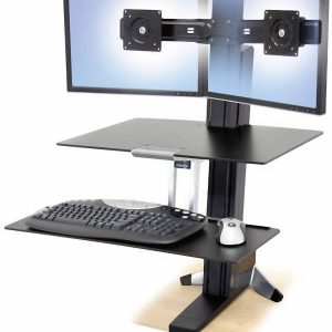 Ergotron WorkFit-S Monitor-tafelbeugel Aantal monteerbare displays: 2 Display(s) 25,4 cm (10″) – 61 cm (24″) Zwart, Alum Ergotron WorkFit-S Monitor-tafelbeugel Aantal monteerbare displays: 2 Display(s) 25,4 cm (10″) – 61 cm (24″) Zwart, Alum