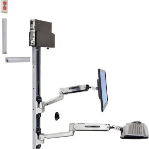 Ergotron Monitor-wandbeugel 25,4 cm (10″) – 106,7 cm (42″) Kantelbaar, Zwenkbaar, Roteerbaar, Uittrekbaar