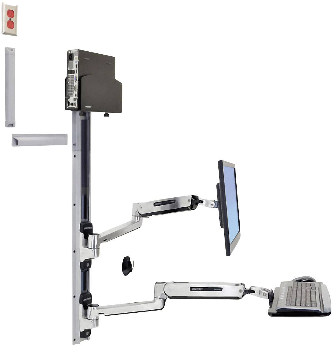 Ergotron Monitor-wandbeugel 25,4 cm (10") - 106,7 cm (42") Kantelbaar, Zwenkbaar, Roteerbaar, Uittrekbaar