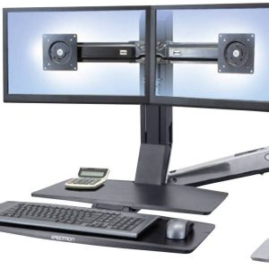 Ergotron WorkFit-A Monitor-tafelbeugel Aantal monteerbare displays: 2 Display(s) 25,4 cm (10″) – 61 cm (24″) Zwart, Alum Ergotron WorkFit-A Monitor-tafelbeugel Aantal monteerbare displays: 2 Display(s) 25,4 cm (10″) – 61 cm (24″) Zwart, Alum