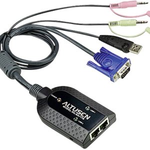 ATEN KVM Adapter [2x Jackplug male 2,5 mm, SPHD-15-stekker, USB 1.1 stekker A – 2x RJ45-bus] 0.09 m Zwart