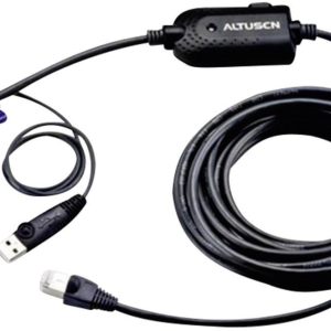 ATEN KVM Adapter [1x USB 1.1 stekker A, VGA-stekker – 1x RJ45-bus] 4.50 m Zwart