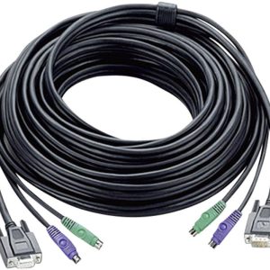 ATEN KVM Aansluitkabel [2x PS/2-stekker, SPHD-15-stekker – 2x PS/2-stekker, SPHD-15-stekker] 10.00 m Zwart