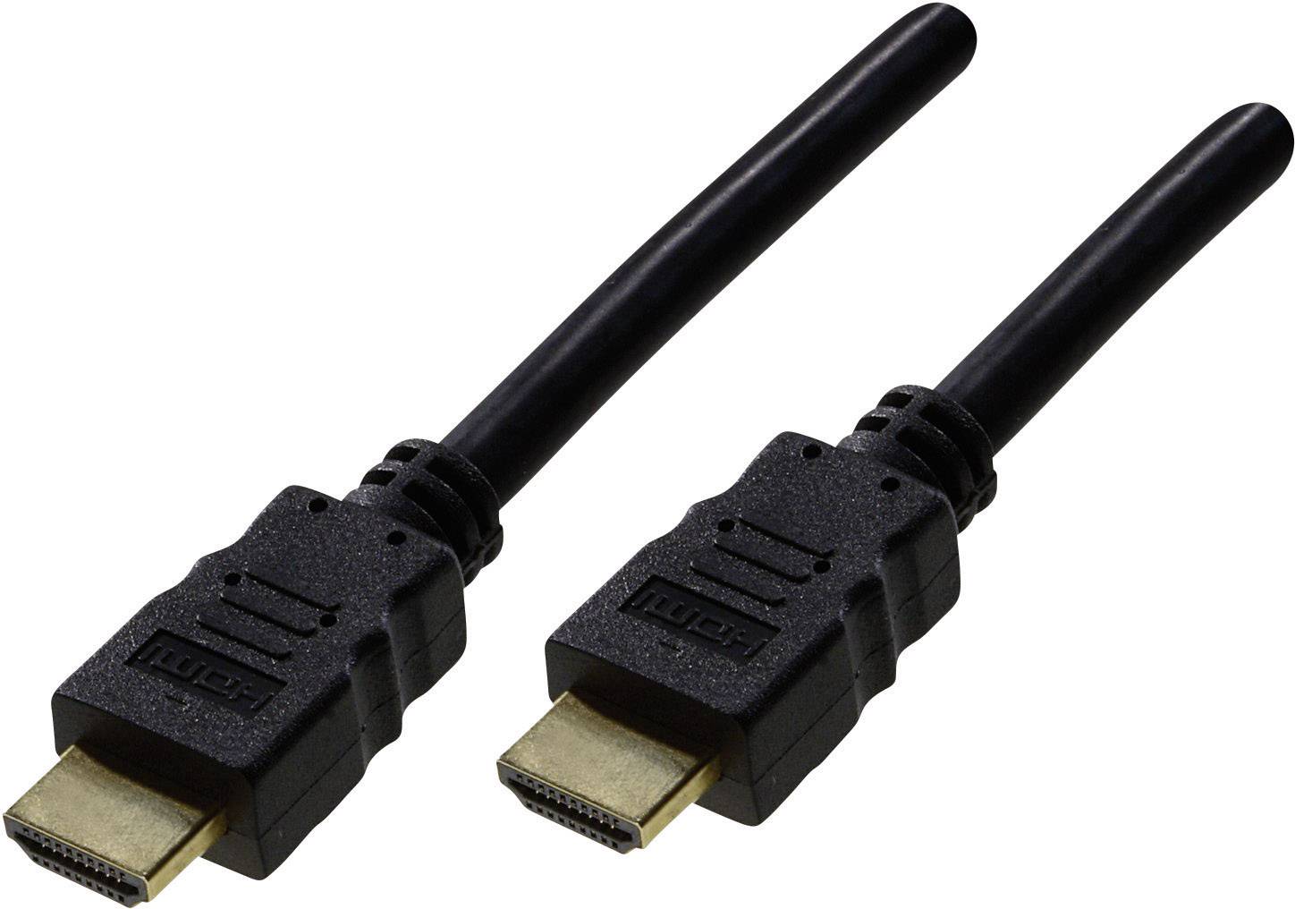 Schwaiger HDM0070043 HDMI-kabel HDMI Aansluitkabel HDMI-A-stekker, HDMI-A-stekker 0.70 m Zwart 4K UHD, Vergulde steekcon