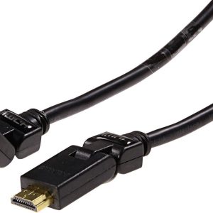 Schwaiger HDMW13053 HDMI-kabel HDMI Aansluitkabel HDMI-A-stekker, HDMI-A-stekker 1.30 m Zwart 4K UHD, Vergulde steekcont Schwaiger HDMW13053 HDMI-kabel HDMI Aansluitkabel HDMI-A-stekker, HDMI-A-stekker 1.30 m Zwart 4K UHD, Vergulde steekcont