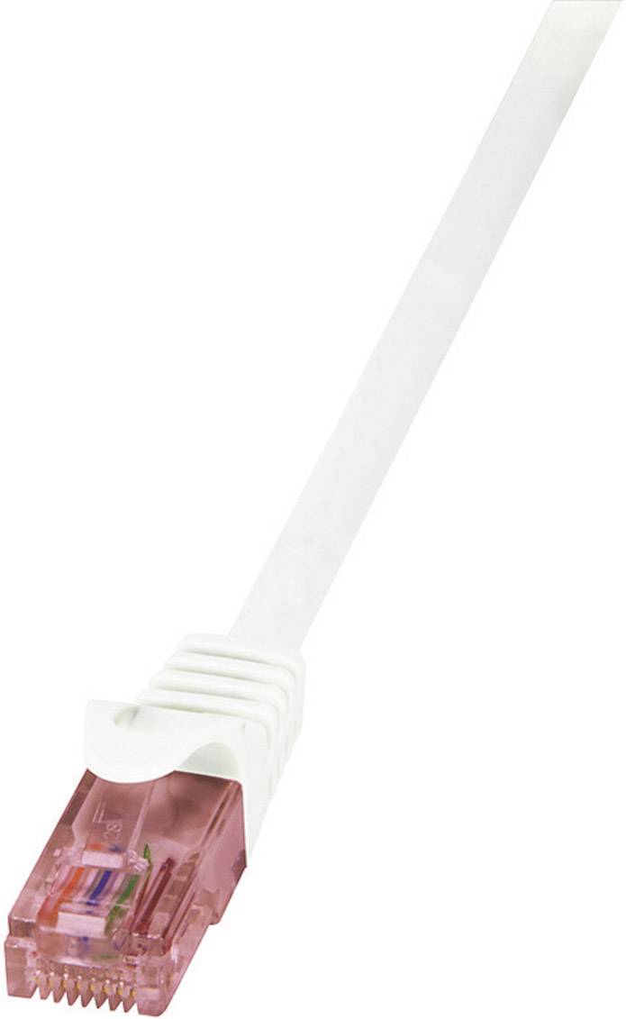 LogiLink CQ2081U RJ45 Netwerkkabel, patchkabel CAT 6 U/UTP 7.50 m Wit Vlambestendig, Snagless 1 stuk(s)