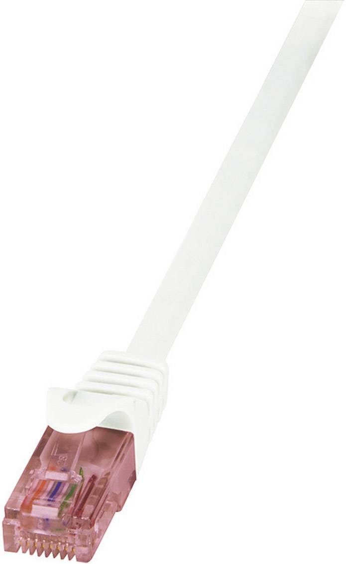 LogiLink CQ2101U RJ45 Netwerkkabel, patchkabel CAT 6 U/UTP 15.00 m Wit Vlambestendig, Snagless 1 stuk(s)