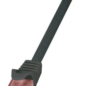 LogiLink CQ2033U RJ45 Netwerkkabel, patchkabel CAT 6 U/UTP 1.00 m Zwart Vlambestendig, Snagless 1 stuk(s)