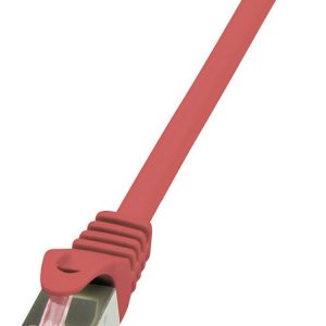 LogiLink CQ2094S RJ45 Netwerkkabel, patchkabel CAT 6 S/FTP 10.00 m Rood Vlambestendig, Snagless 1 stuk(s)