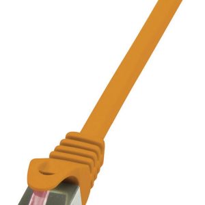 LogiLink CQ2098S RJ45 Netwerkkabel, patchkabel CAT 6 S/FTP 10.00 m Oranje Vlambestendig, Snagless 1 stuk(s)