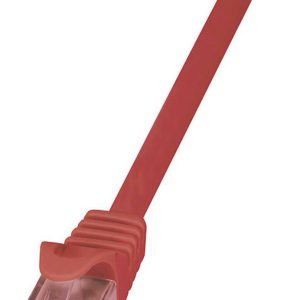 LogiLink CQ2034U RJ45 Netwerkkabel, patchkabel CAT 6 U/UTP 1.00 m Rood Vlambestendig, Snagless 1 stuk(s)