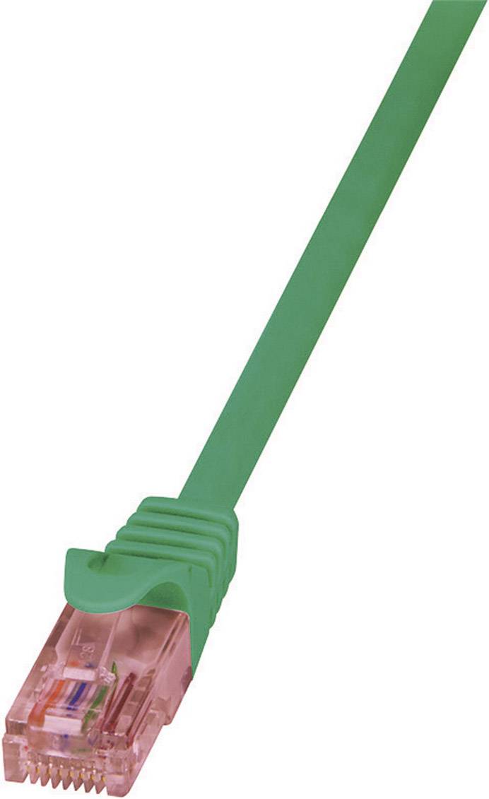 LogiLink CQ2075U RJ45 Netwerkkabel, patchkabel CAT 6 U/UTP 5.00 m Groen Vlambestendig, Snagless 1 stuk(s)