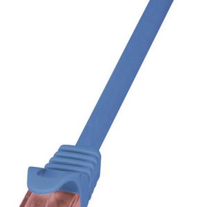 LogiLink CQ2016U RJ45 Netwerkkabel, patchkabel CAT 6 U/UTP 0.25 m Blauw Vlambestendig, Snagless 1 stuk(s)