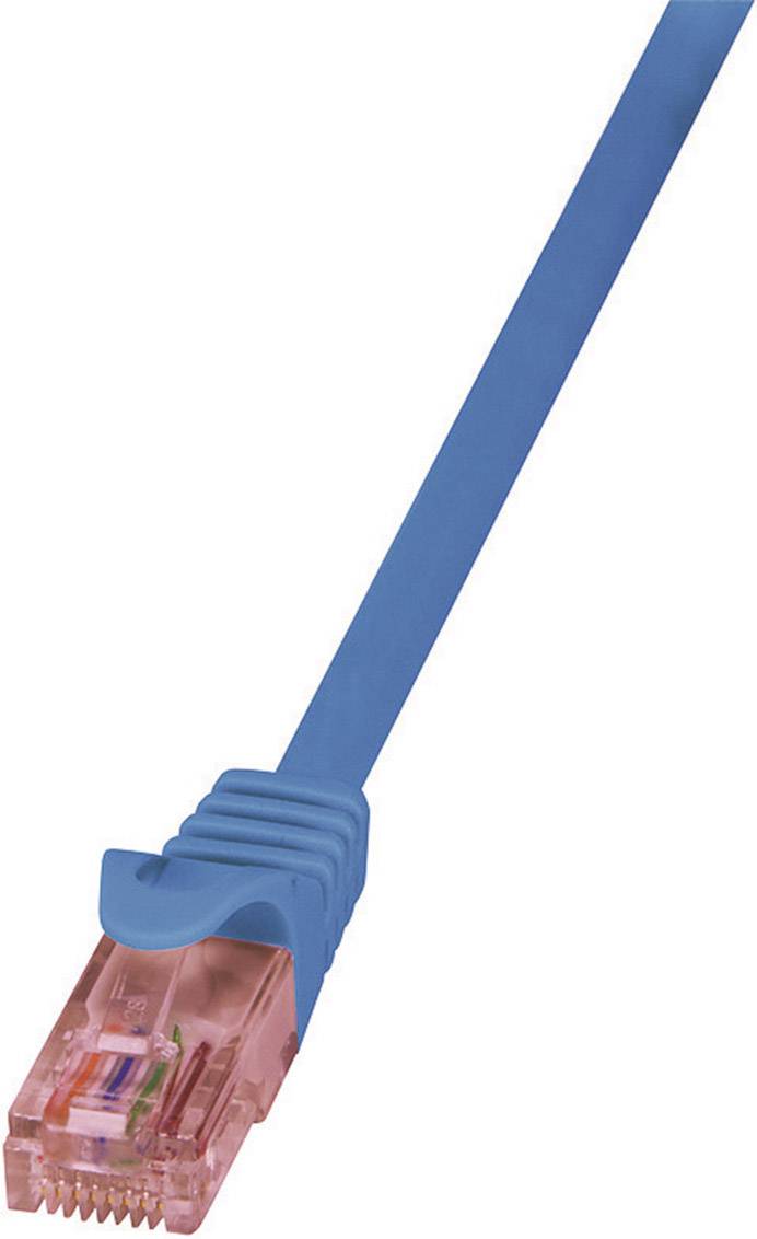 LogiLink CQ2056U RJ45 Netwerkkabel, patchkabel CAT 6 U/UTP 2.00 m Blauw Vlambestendig, Snagless 1 stuk(s)