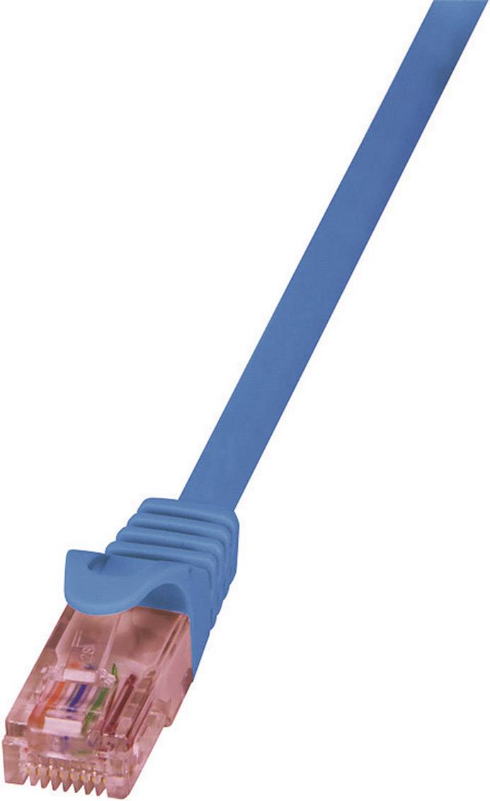 LogiLink CQ2096U RJ45 Netwerkkabel, patchkabel CAT 6 U/UTP 10.00 m Blauw Vlambestendig, Snagless 1 stuk(s)