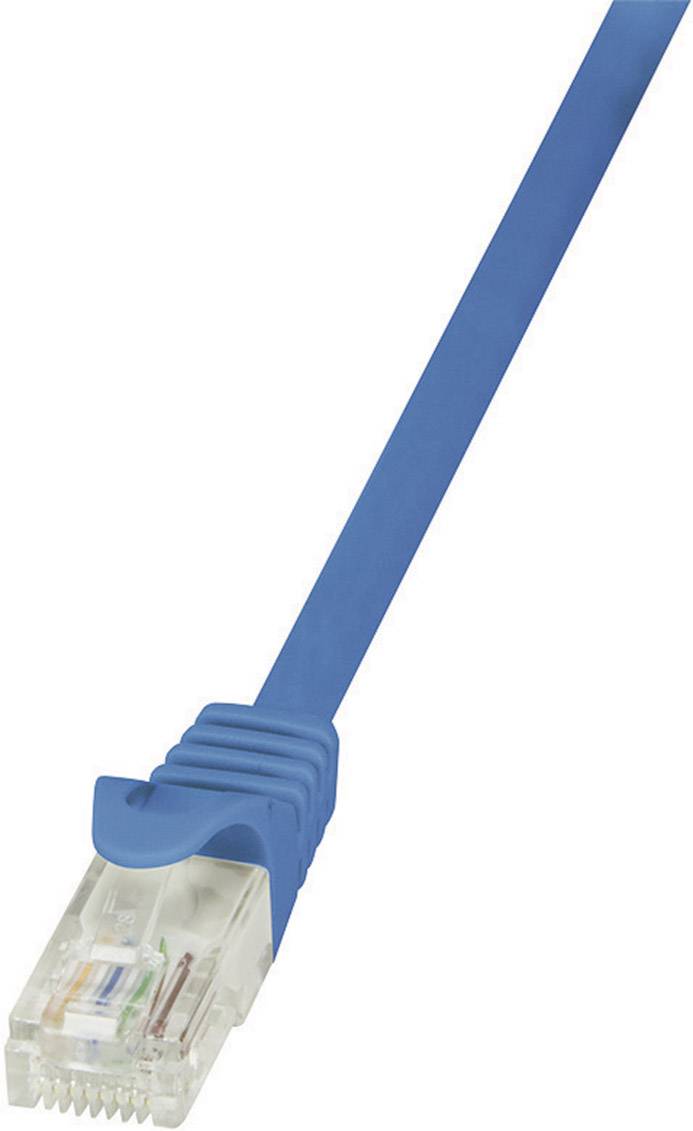 LogiLink CP2026U RJ45 Netwerkkabel, patchkabel CAT 6 U/UTP 0.50 m Blauw Snagless 1 stuk(s)