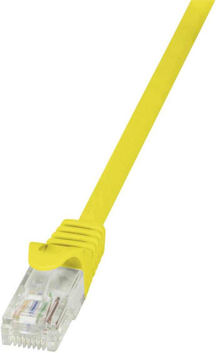 LogiLink CP2067U RJ45 Netwerkkabel, patchkabel CAT 6 U/UTP 3.00 m Geel Snagless 1 stuk(s)