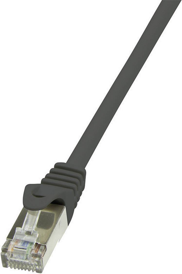 LogiLink CP1073S RJ45 Netwerkkabel, patchkabel CAT 5e F/UTP 5.00 m Zwart Snagless 1 stuk(s)