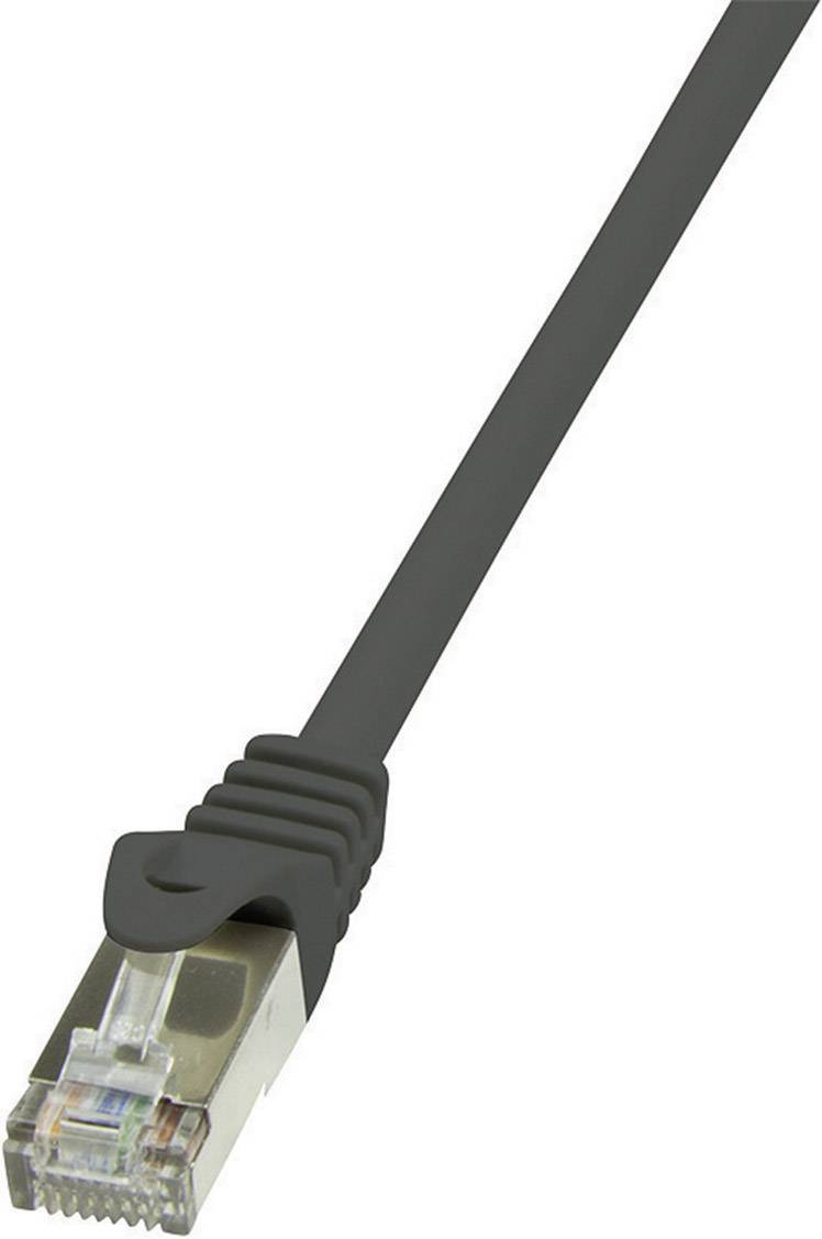 LogiLink CP1093S RJ45 Netwerkkabel, patchkabel CAT 5e F/UTP 10.00 m Zwart Snagless 1 stuk(s)