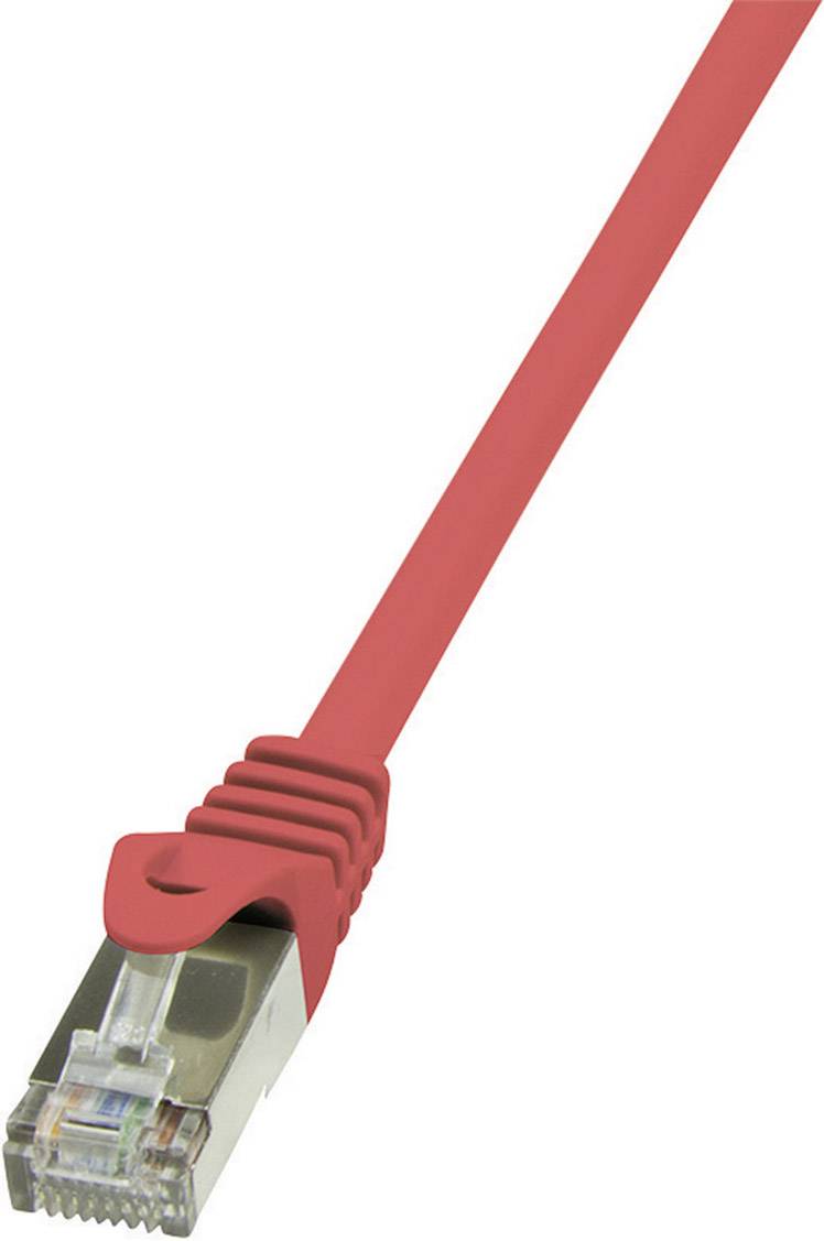 LogiLink CP1074S RJ45 Netwerkkabel, patchkabel CAT 5e F/UTP 5.00 m Rood Snagless 1 stuk(s)