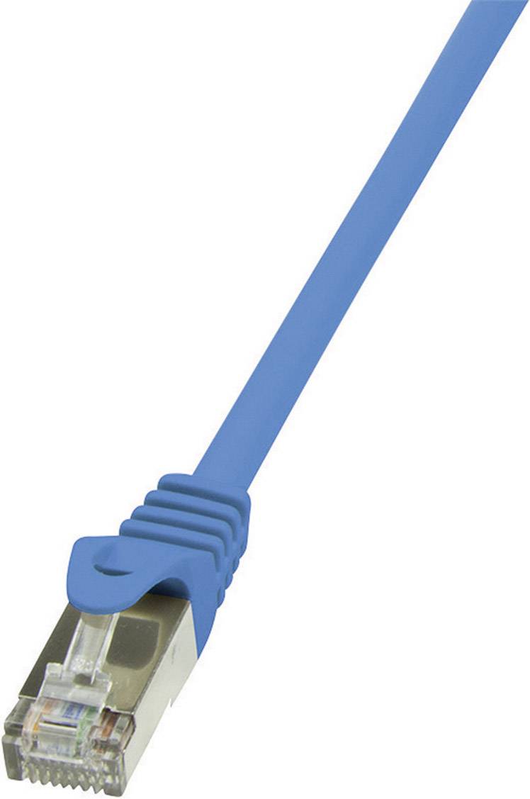 LogiLink CP1016S RJ45 Netwerkkabel, patchkabel CAT 5e F/UTP 0.25 m Blauw Snagless 1 stuk(s)