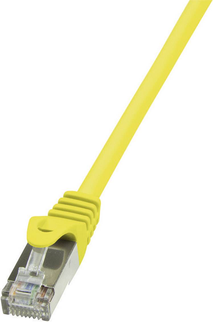 LogiLink CP1037S RJ45 Netwerkkabel, patchkabel CAT 5e F/UTP 1.00 m Geel Snagless 1 stuk(s)