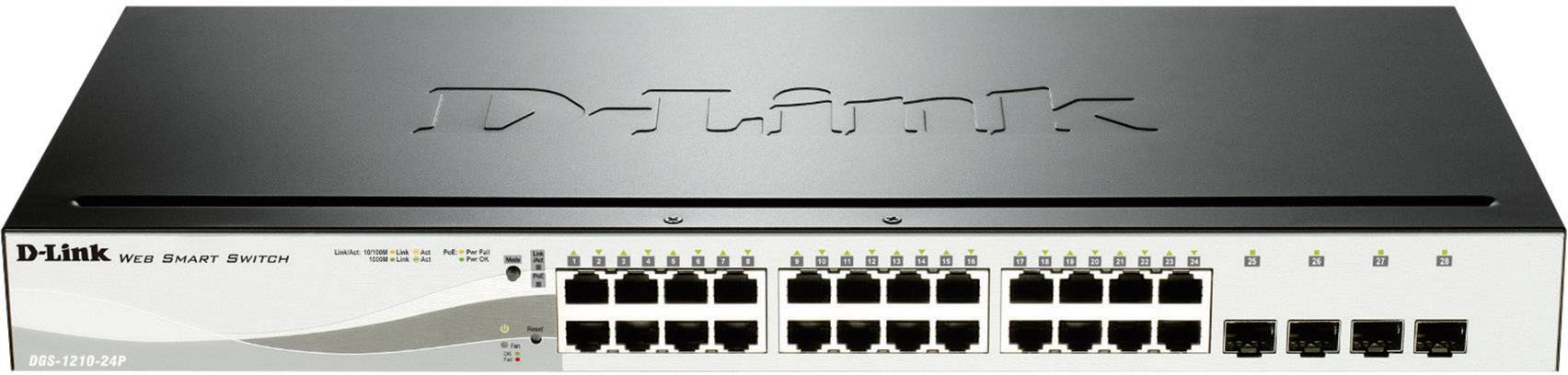 D-Link DGS-1210-24P DGS-1210-24P Netwerk switch 24 + 4 poorten 1 GBit/s PoE-functie