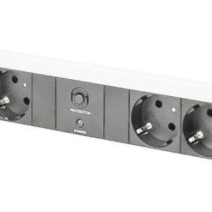 Digitus DN-95405 19 inch 1 HE Geaarde contactdoos Zwart Digitus DN-95405 19 inch 1 HE Geaarde contactdoos Zwart