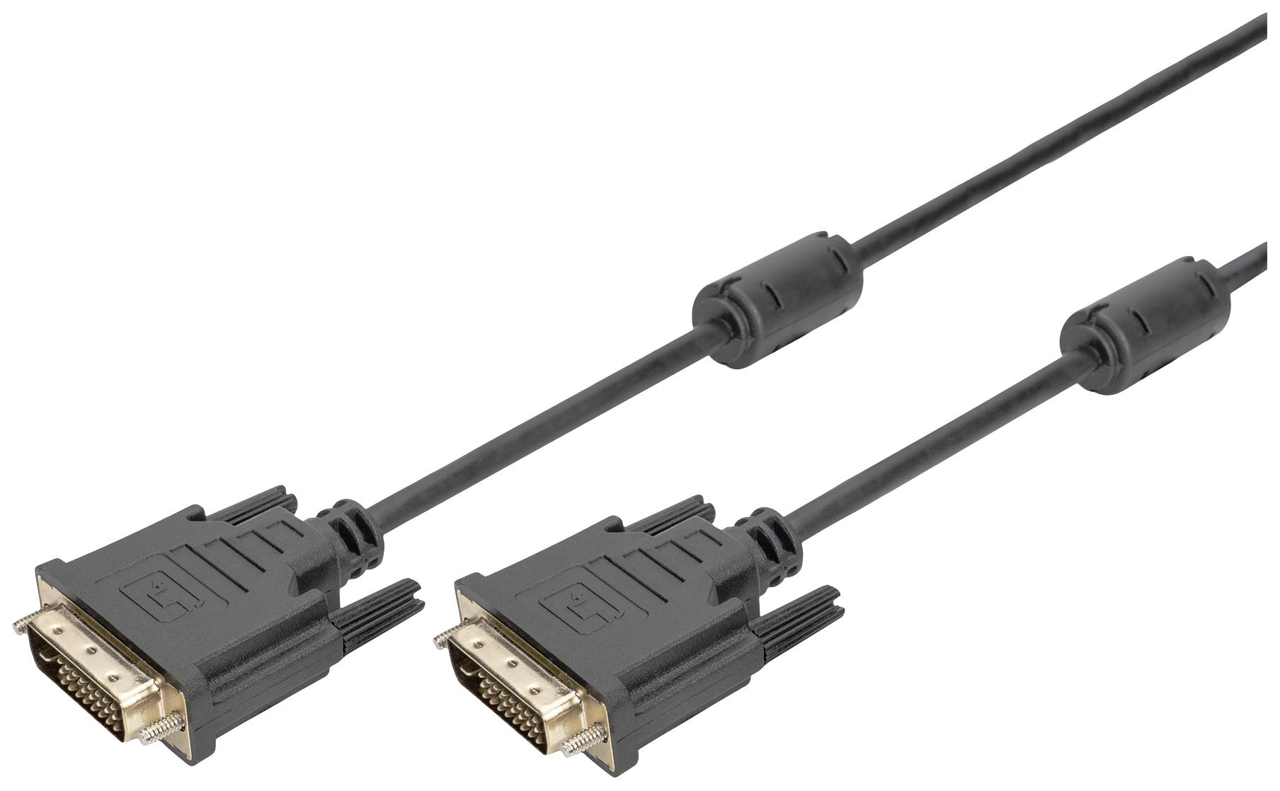 Digitus AK-320101-020-S DVI-kabel DVI Aansluitkabel DVI-D 24+1-polige stekker, DVI-D 24+1-polige stekker 2.00 m Zwart Sc