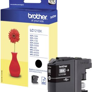Brother Inktcartridge LC-121BK Origineel Zwart LC-121 BK Brother Inktcartridge LC-121BK Origineel Zwart LC-121 BK