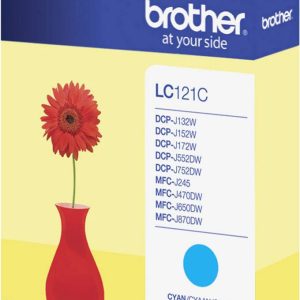 Brother Inktcartridge LC-121C Origineel Cyaan LC-121 C Brother Inktcartridge LC-121C Origineel Cyaan LC-121 C