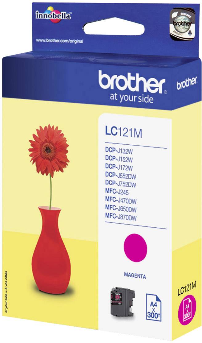 Brother Inktcartridge LC-121M Origineel Magenta LC-121 M