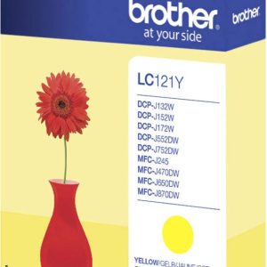 Brother Inktcartridge LC-121Y Origineel Geel LC-121 Y Brother Inktcartridge LC-121Y Origineel Geel LC-121 Y