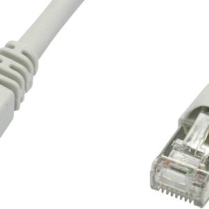 Telegärtner 100008382 RJ45 Netwerkkabel, patchkabel CAT 5e F/UTP 2.00 m Grijs Vlambestendig, Snagless 1 stuk(s)