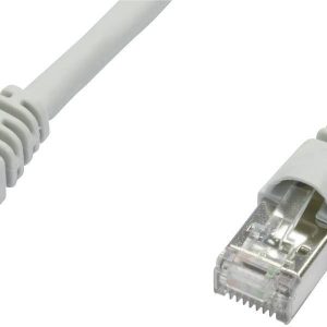 Telegärtner 100009115 RJ45 Netwerkkabel, patchkabel CAT 6A S/FTP 25.00 m Grijs Vlambestendig, Snagless, Vlambestendig, H