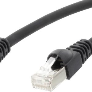 Telegärtner 100008267 RJ45 Netwerkkabel, patchkabel CAT 6A S/FTP 2.00 m Zwart Vlambestendig, Snagless, Vlambestendig, Ha