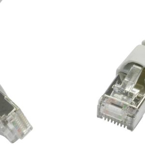 Telegärtner 100008287 RJ45 Netwerkkabel, patchkabel CAT 6A S/FTP 2.00 m Grijs Vlambestendig, Snagless 1 stuk(s)