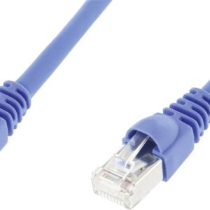 Telegärtner 100007976 RJ45 Netwerkkabel, patchkabel CAT 6A S/FTP 1.00 m Blauw Vlambestendig, Snagless, Vlambestendig, Ha
