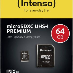 Intenso Premium microSDXC-kaart 64 GB Class 10, UHS-I Incl. SD-adapter Intenso Premium microSDXC-kaart 64 GB Class 10, UHS-I Incl. SD-adapter