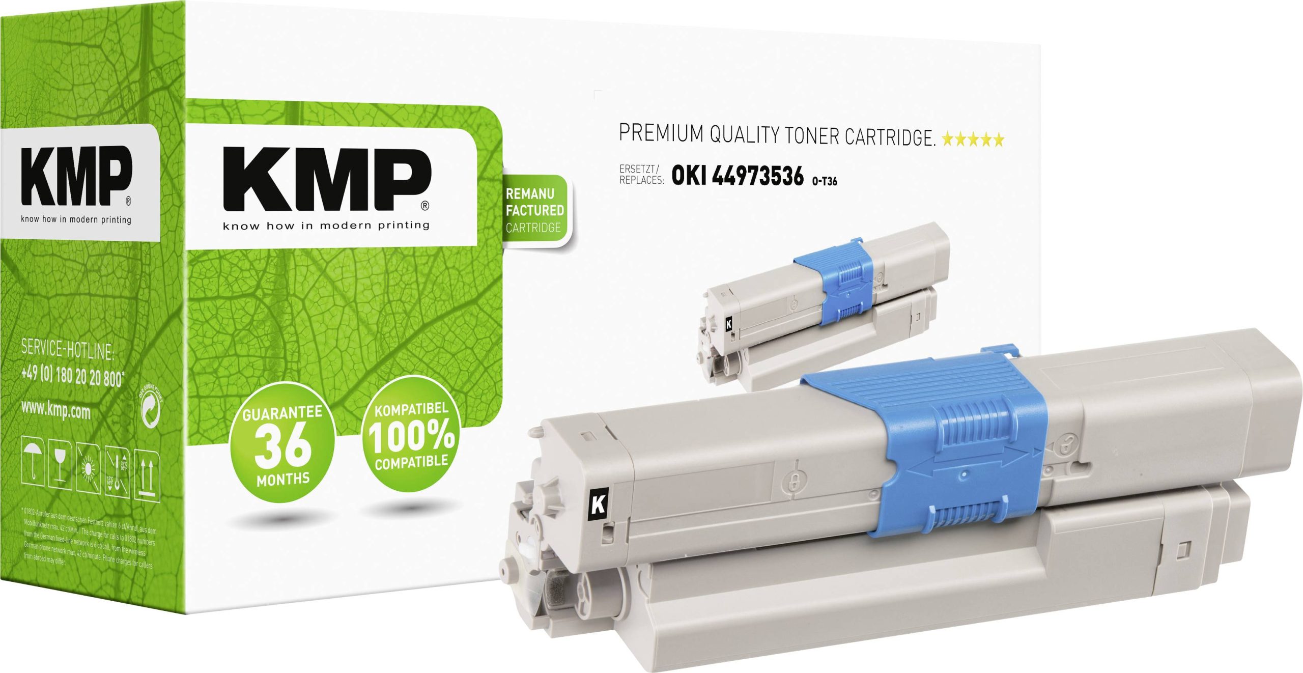 KMP Toner vervangt OKI 44973536 Compatibel Zwart 2200 bladzijden O-T36 3341,0000