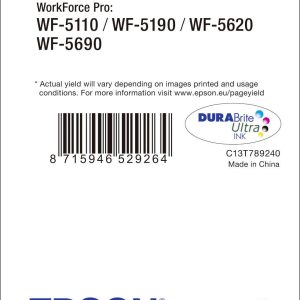 Epson Inktcartridge T7892 XXL Origineel Cyaan C13T789240