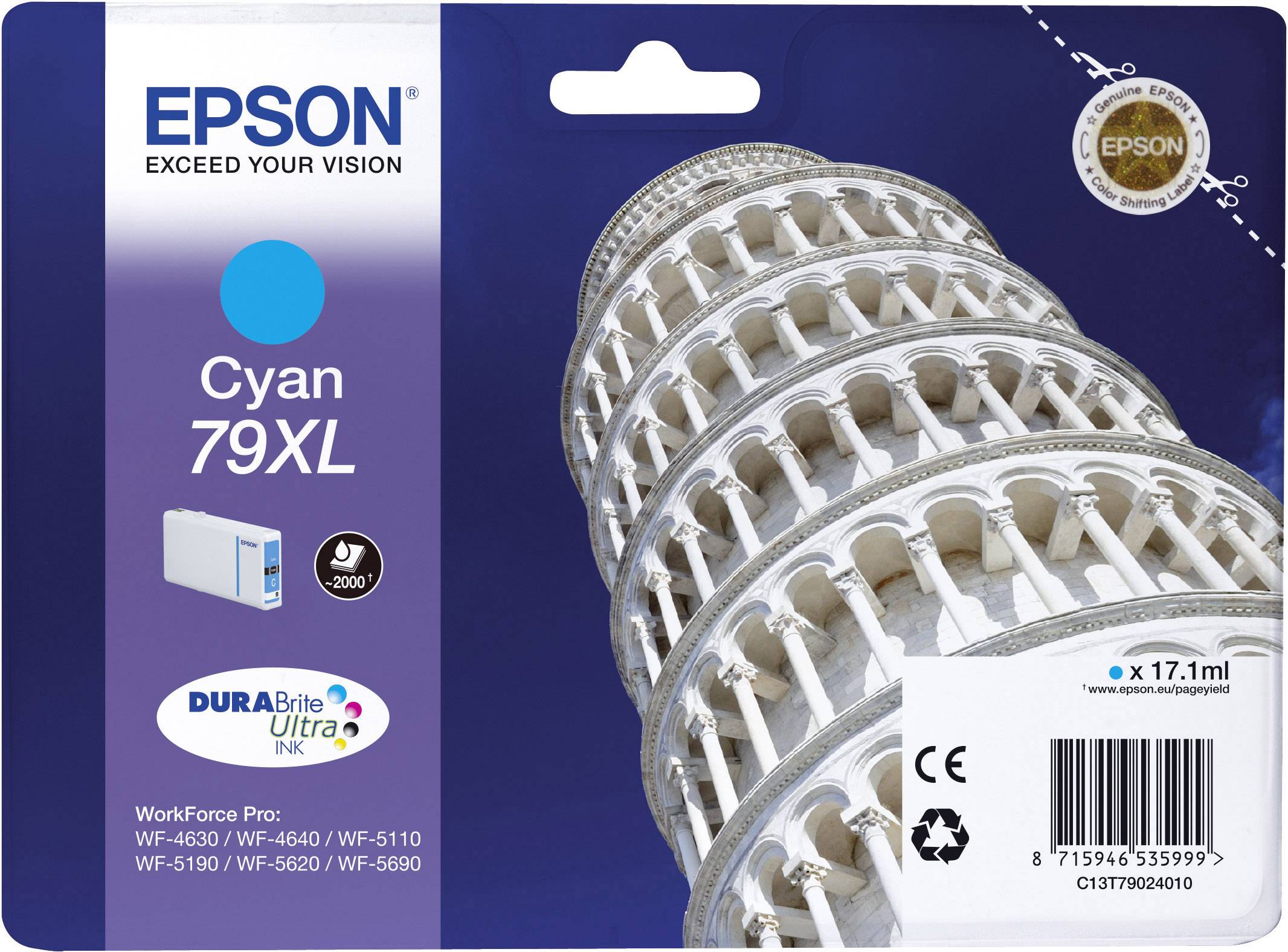 Epson Inktcartridge 79XL Origineel Cyaan C13T79024010