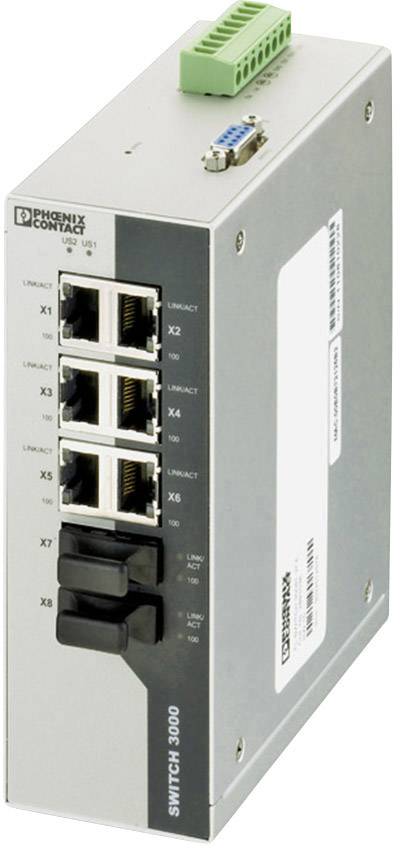 Phoenix Contact 2891060 FL SWITCH 3006T-2FX SM Industrial Ethernet Switch 10 / 100 MBit/s